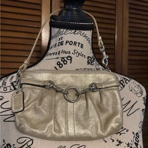 Coach Shimmering Gold Wristlet
